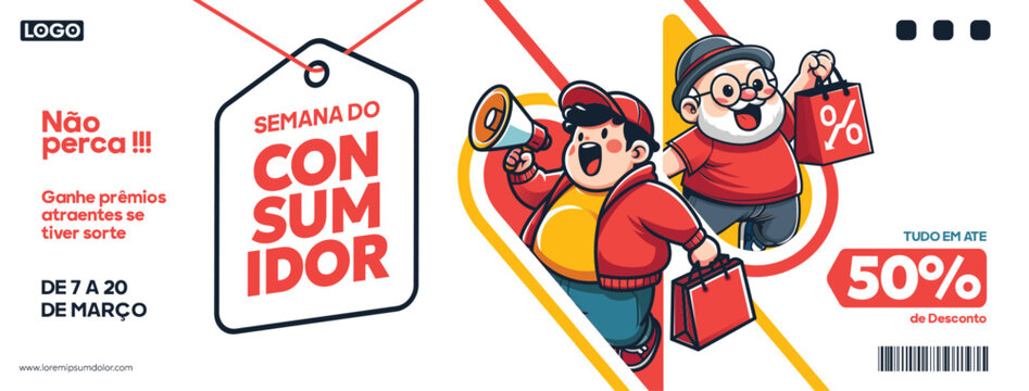 Semana do Consumidor event banner design in Brazilian Portuguese
