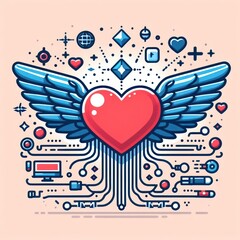 Obraz premium background with hearts