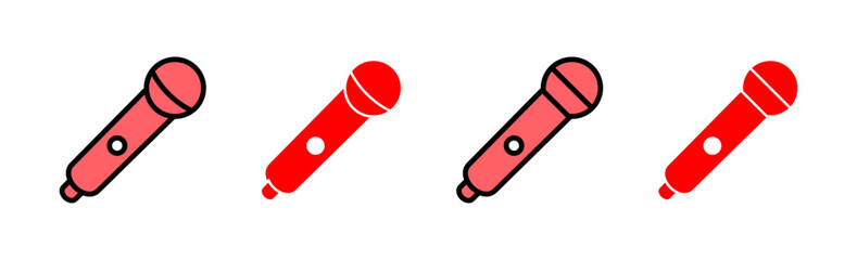 Microphone icon vector illustration. karaoke sign and symbol