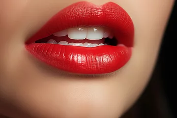 Fotobehang close up lips of woman © nao