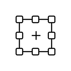 Selection outline icons, minimalist vector illustration ,simple transparent graphic element .Isolated on white background