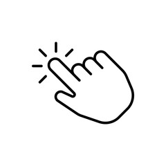 Click outline icons, minimalist vector illustration ,simple transparent graphic element .Isolated on white background