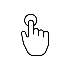 Click outline icons, minimalist vector illustration ,simple transparent graphic element .Isolated on white background