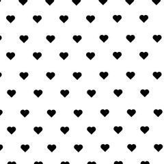 background for Valentine's day.  Seamless pattern of  black hearts,  background png design.