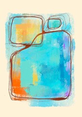 Abstract painting decorative