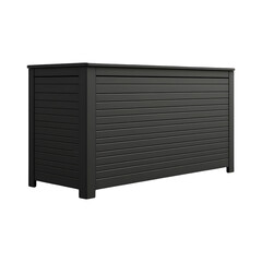 Black deck box (PNG Object) isolated on white background