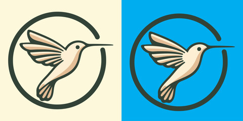editable Humming bird simple logo, elegance logo, humming bird simple logo, elegant logo suitable for feminine products