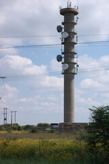 Obraz premium old concrete cellphone and mobile tower