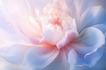 Soft Blossoms in Nature's Embrace: Delicate Floral Beauty on a Pastel Abstract Background
