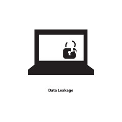 Data Leakage icon. data leakage icon for web design, apps, simple flat trendy style illustration on white background..eps