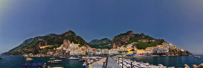 Keuken foto achterwand Positano strand, Amalfi kust, Italië Amalfi Coast, coastline along the southern edge of the Sorrentine Peninsula, Campania region. Italy 2023.