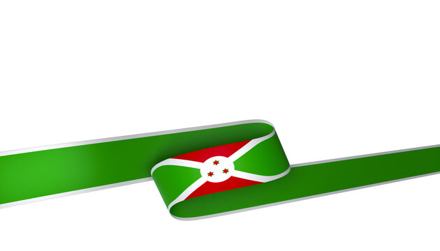 Burundi flag element design national independence day banner ribbon png
