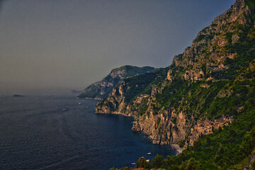Amalfi Coast, coastline along the southern edge of the Sorrentine Peninsula, Campania region. Italy 2023.