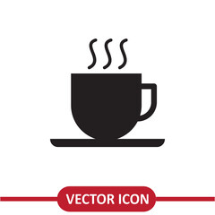 Coffee cup icon vector. Simple coffee cup sign for web site and mobile app..eps