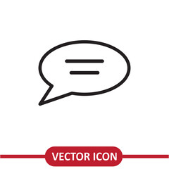 Chat icon vector flat liner illustration on white background..eps
