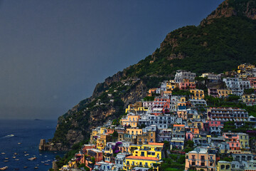 Amalfi Coast, coastline along the southern edge of the Sorrentine Peninsula, Campania region. Italy...
