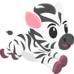 Cute zebra running fast © Slicies Design