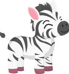 Cute zebra standing happily © Slicies Design