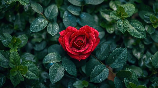 Wet Rose Wallpaper