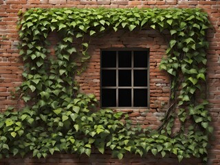 Fototapeta na wymiar green ivy and home in the garden