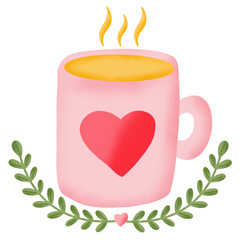 cup of coffee with heart