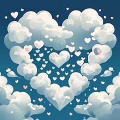heart shaped clouds