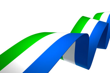 Obraz premium Sierra Leone flag element design national independence day banner ribbon png 
