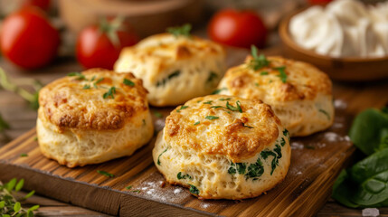 Cheese and spinach scones
