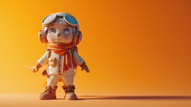 Cartoon digital avatars of Skyler, the curious Little Pilot