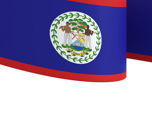 Belize flag element design national independence day banner ribbon png
