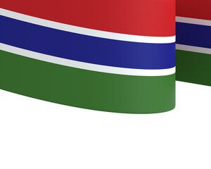 The Gambia flag element design national independence day banner ribbon png
