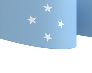 Micronesia flag element design national independence day banner ribbon png
