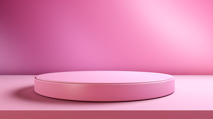 pink podium or pink color background for product. minimalist design
