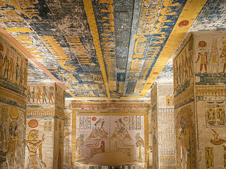 Tomb of Memnon KV9 in the Egyptian Valley of the Kings, in the Theban necropolis, Egypt, Luxor