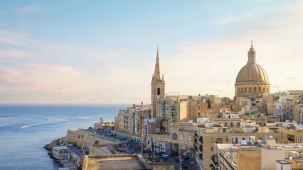 Deurstickers View of  Valletta, Malta © Eduardo