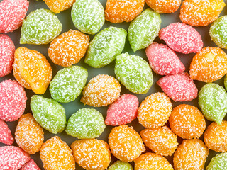 candies with sugar texture background