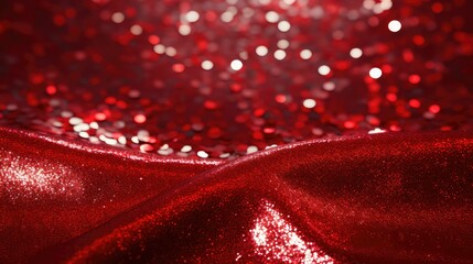 sparkle glitter red background illustration shiny vibrant, festive glamorous, holiday celebration sparkle glitter red background