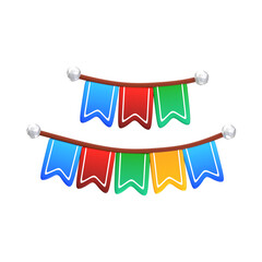 3d rendering carnival garland illustration