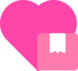 pink love icon for valentine day