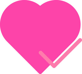 pink love icon for valentine day