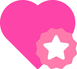 pink love icon for valentine day