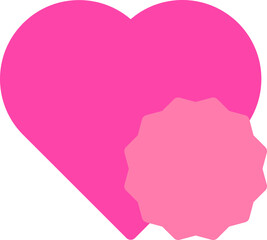 pink love icon for valentine day