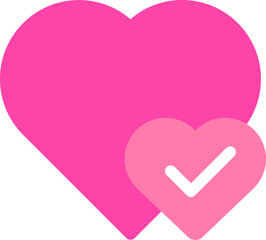 pink love icon for valentine day