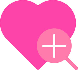 Fototapeta premium pink love icon for valentine day