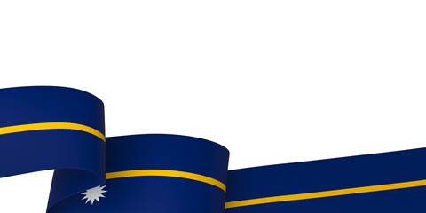 Nauru flag element design national independence day banner ribbon png
