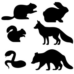 silhouettes of animals