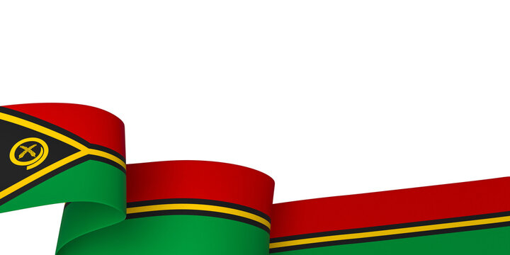 Vanuatu flag element design national independence day banner ribbon png
