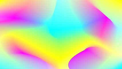 Abstract background on liquid form with yellow, blue and pink colors 