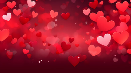 Vibrant Valentine's Day background, hearts background