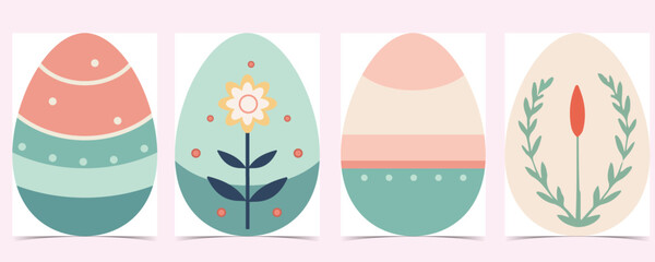 Easter day background for vertical a4 design with geometric style